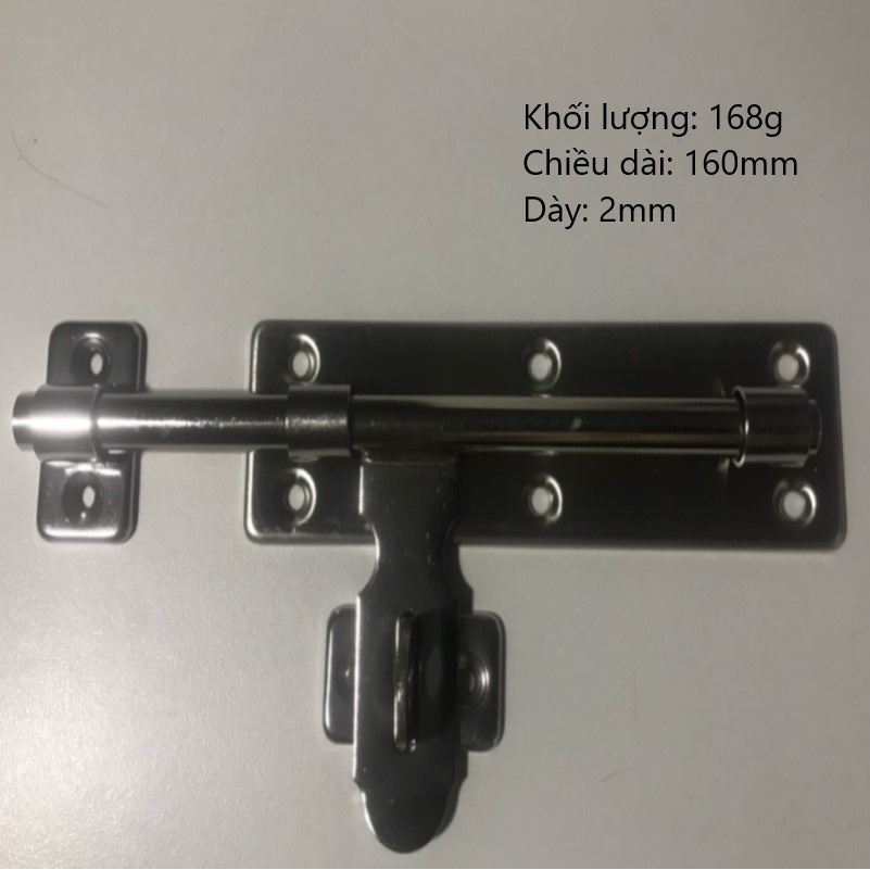 Chốt khóa cửa, then khóa cửa bằng vật liệu thép không gỉ K06 cao cấp loại 3 inch, 6 inch bền bỉ và chắc chắn