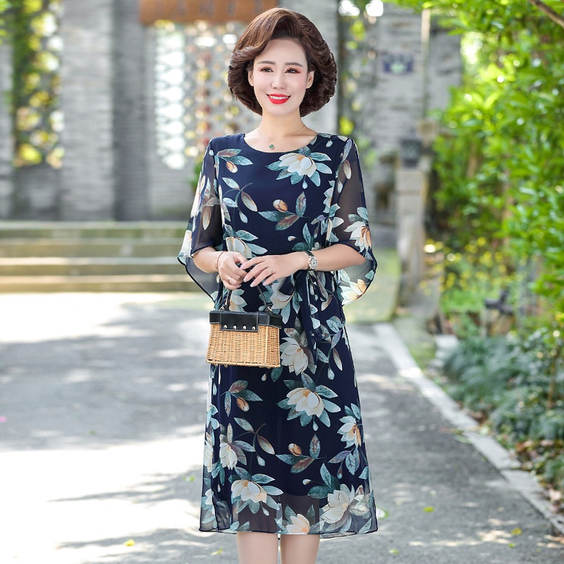 Đầm Thiết Kế Mỏng Kiểu Dáng Mới Thời Trang Mùa Hè Dành Cho Phụ Nữ Trung Niên 2022