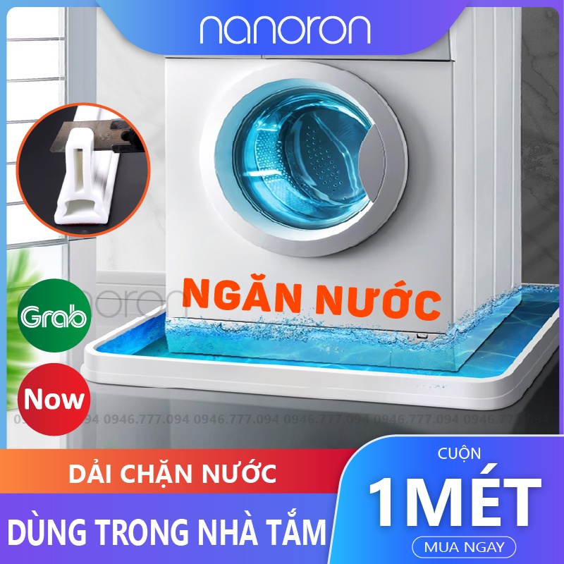 Dải silicon chặn nước phòng tắm  Dải ngăn nước dùng cho phòng giặt, chỗ rửa tay NANORON