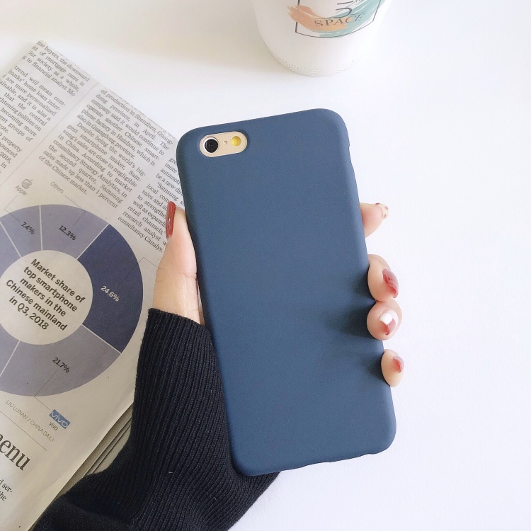 vivo 1716 1723 1718 1726 1713 1714 1724 1725 1727 1728 1719 Blue silicone mobile phone case Simple solid color mobile phone case Fashion mobile phone protective case