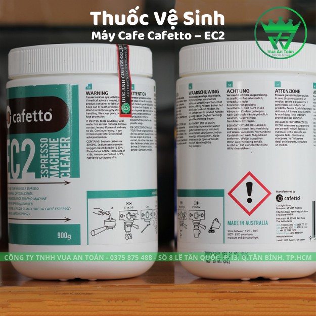 Hộp Thuốc Vệ Sinh Máy Cà Phê Cafetto – EC2 900Gram