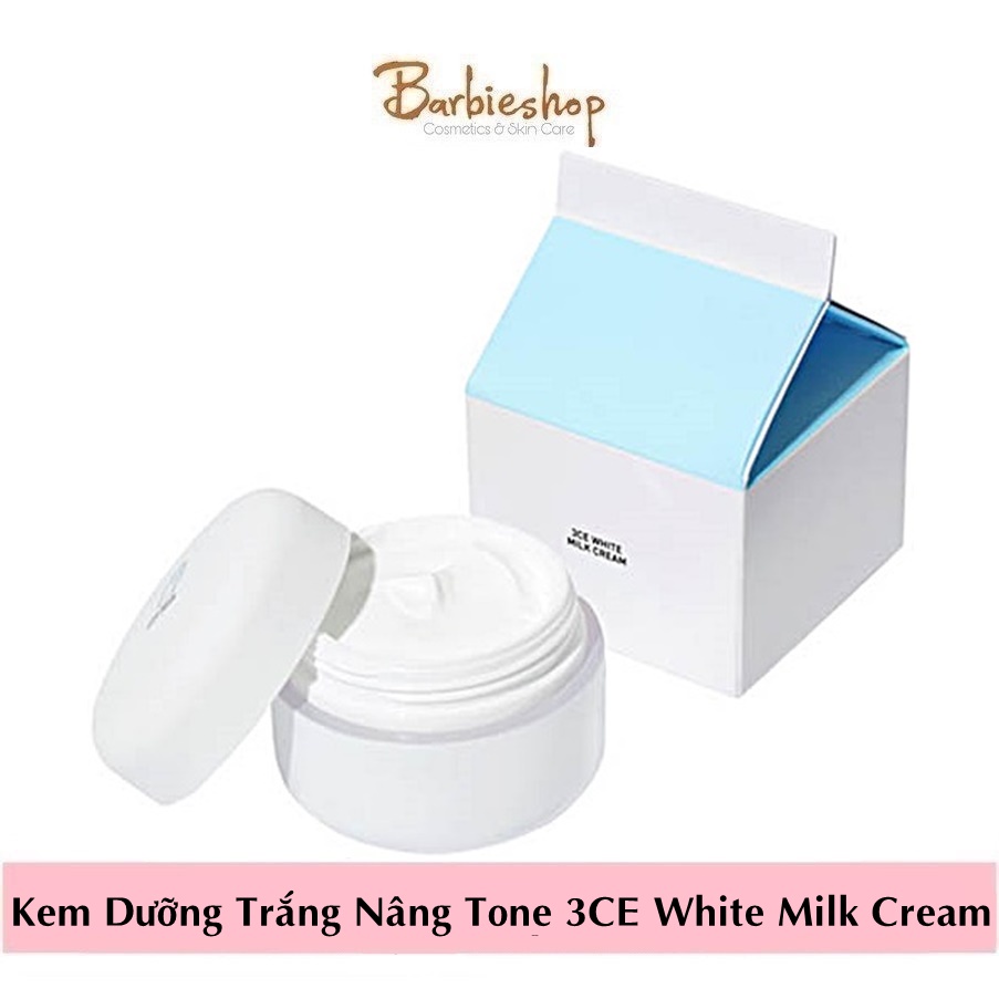 Kem Mặt 3CE White Milk Facial Cream