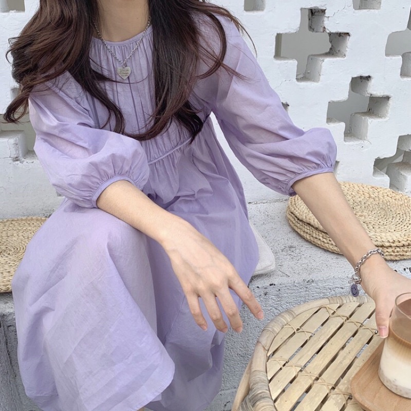 VÁY TIỂU THƯ MÀU OẢI HƯƠNG DÁNG DÀI