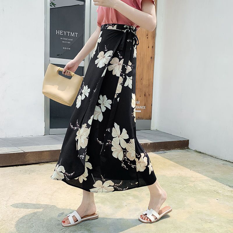 Chân váy chiffon dáng dài xẻ tà thời trang đi biển dành cho nữ