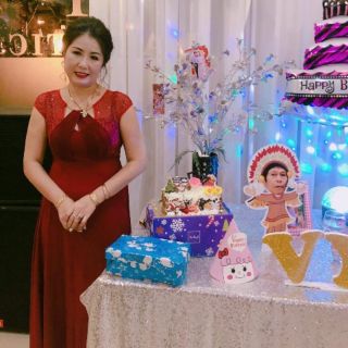 VÁY ĐẦM DẠ HỘI DỰ TIỆC ĐẦM TRUNG NIÊN DÁNG XÒE SANG TRỌNG