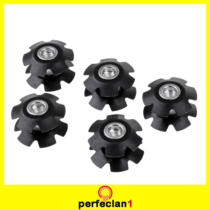 [PERFECLAN1]5Pcs Bike Ahead Headset Star Nuts Cycling Fork Steertubes Star Fangled Nuts