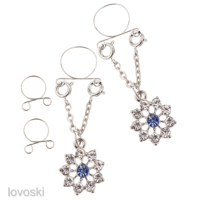 [Lovoski] Khuyên Xỏ Nhũ Hoa Giả Không Xỏ Có Thể Điều Chỉnh Kích Cỡ