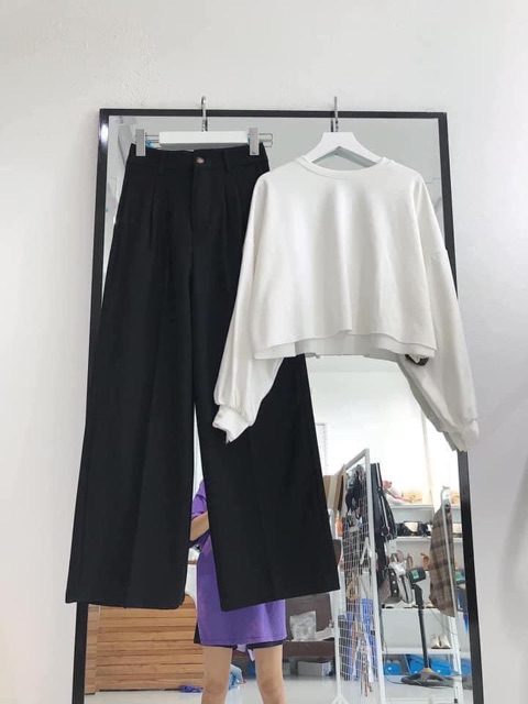 Quần ống rộng vải tuyết mưa siêu hack chân | BigBuy360 - bigbuy360.vn