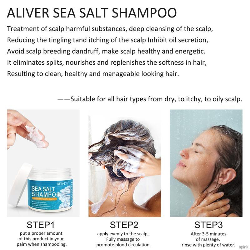 [Hàng mới về] Dầu gội muối biển hỗ trợ giảm gàu dưỡng ẩm cho da đầu