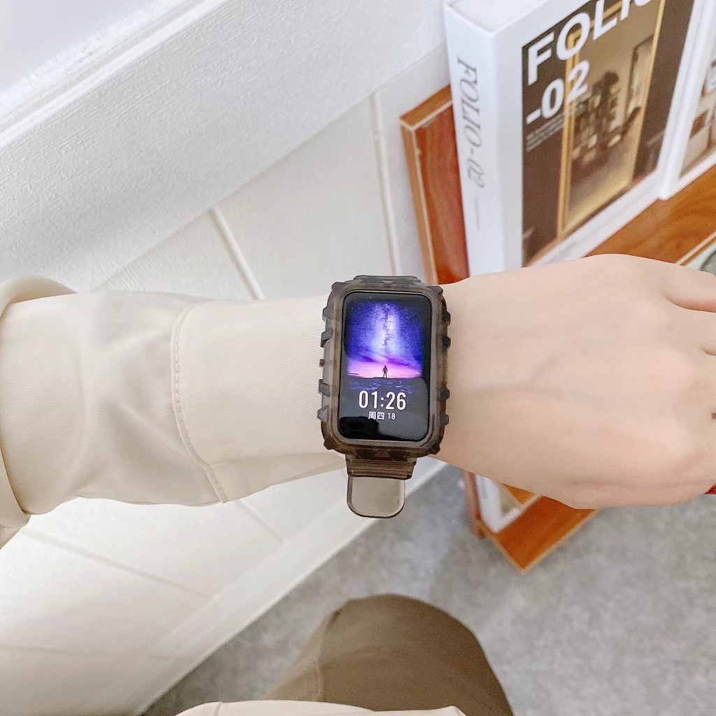 Silicone Dây Đeo Silicone Trong Suốt Cho Đồng Hồ Thông Minh Huawei Band 6 / 7 / Honor Band 6 / Huawei Watch Fit