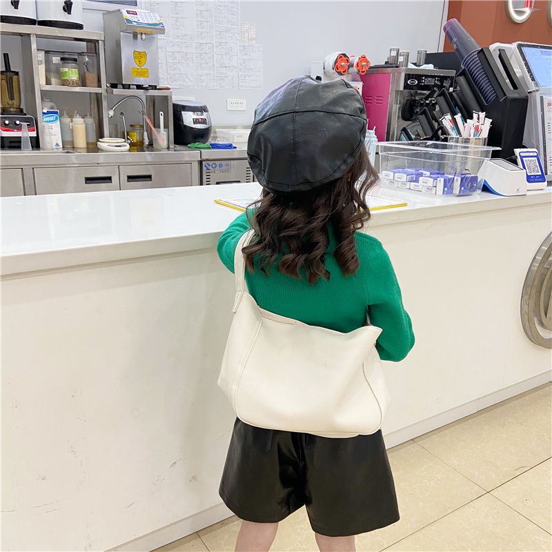 Túi Đeo Vai Màu Trơn Phong Cách Hàn Quốc Cổ Điển Thời Trang Mới Cho Bé Gái