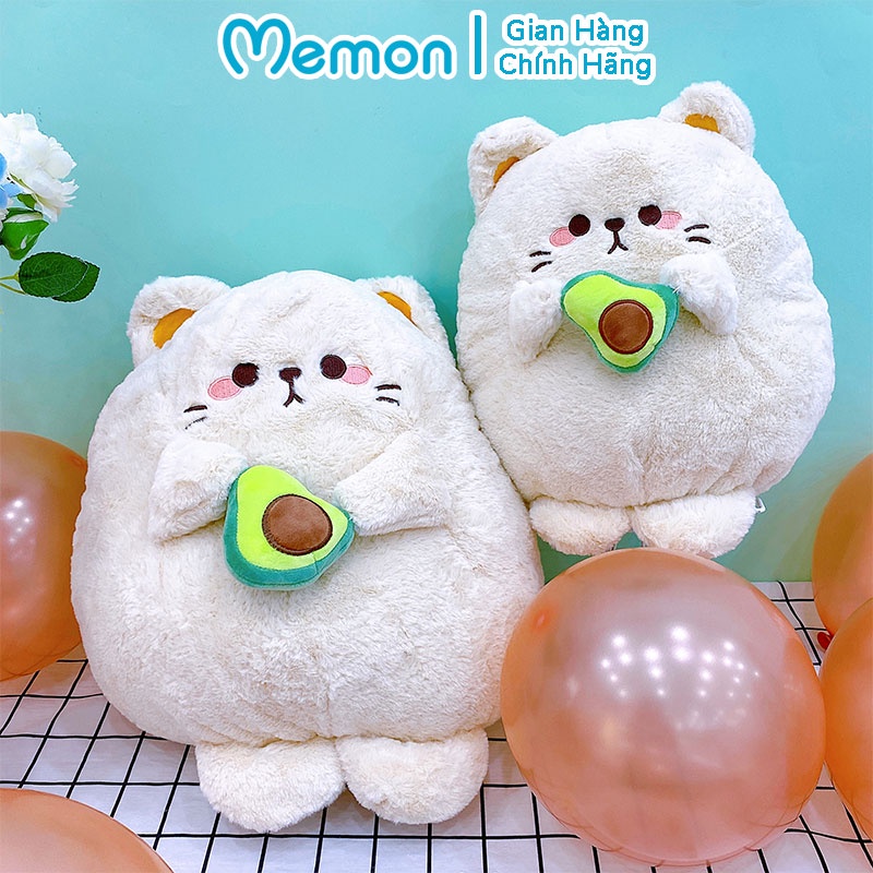 Gấu Bông Mèo Ôm Quả Bơ Cho Bé Cao Cấp Memon