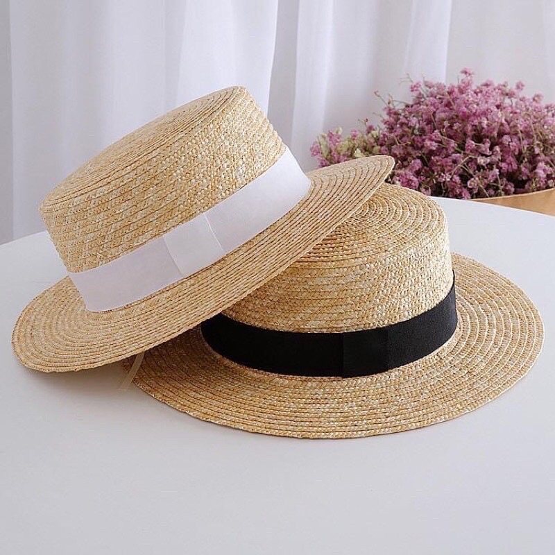 Mũ gaucho vành ngang cao cấp đi biển phong cách Vintage