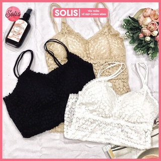 Áo ngực, áo lót ren croptop hai dây | MS 8816