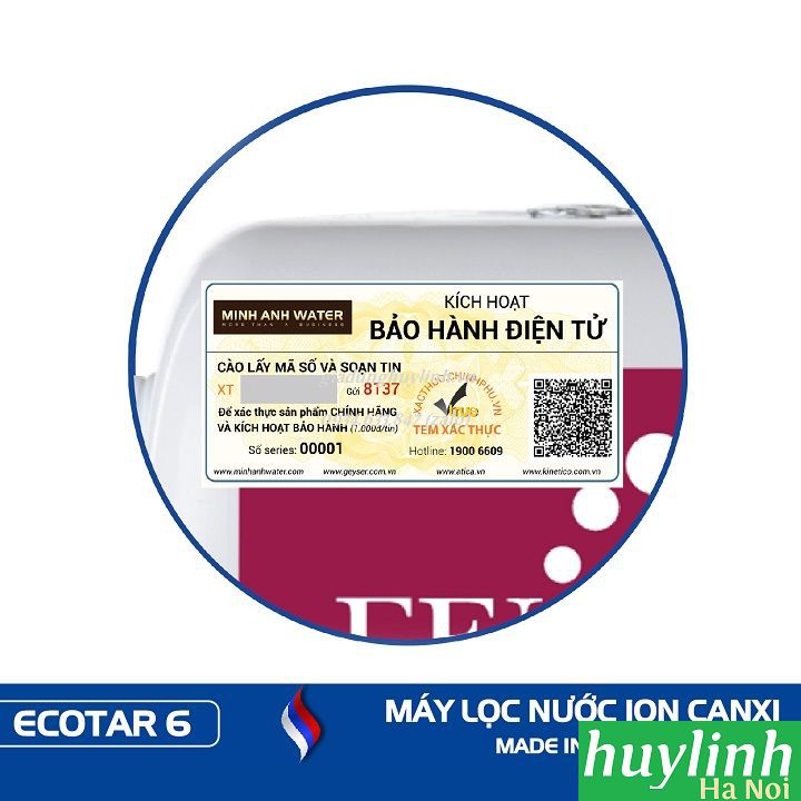 Máy lọc nước Nano Ion Canxi Geyser Ecotar 6 - Công nghệ Unitech - Nhập Khẩu LB Nga Russia