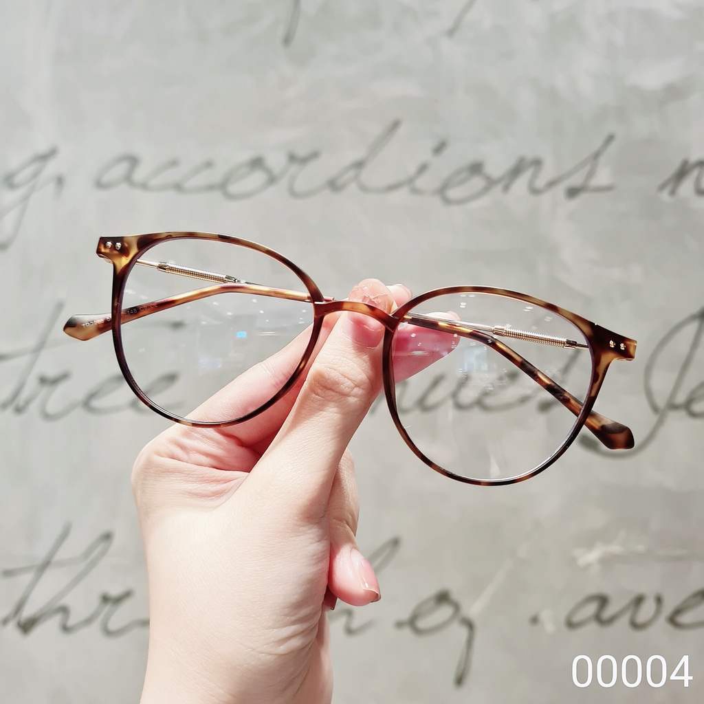 Gọng kính cận mắt tròn nam nữ LILYEYEWEAR chất liệu nhựa phối kim loại, đa dạng màu sắc 00004