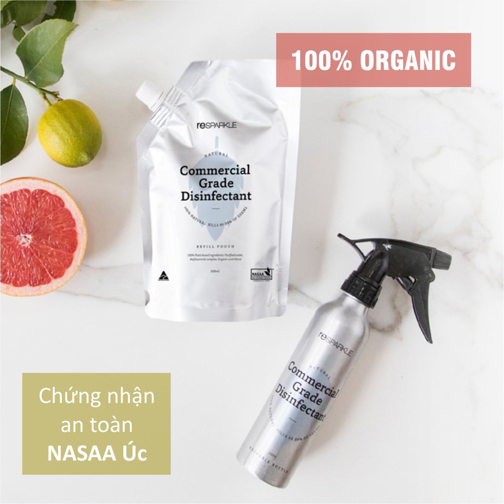  Xịt Khử Trùng Chống Nấm Mốc Hữu Cơ Resparkle - 100% hữu cơ Organic Australia - NEW 2020