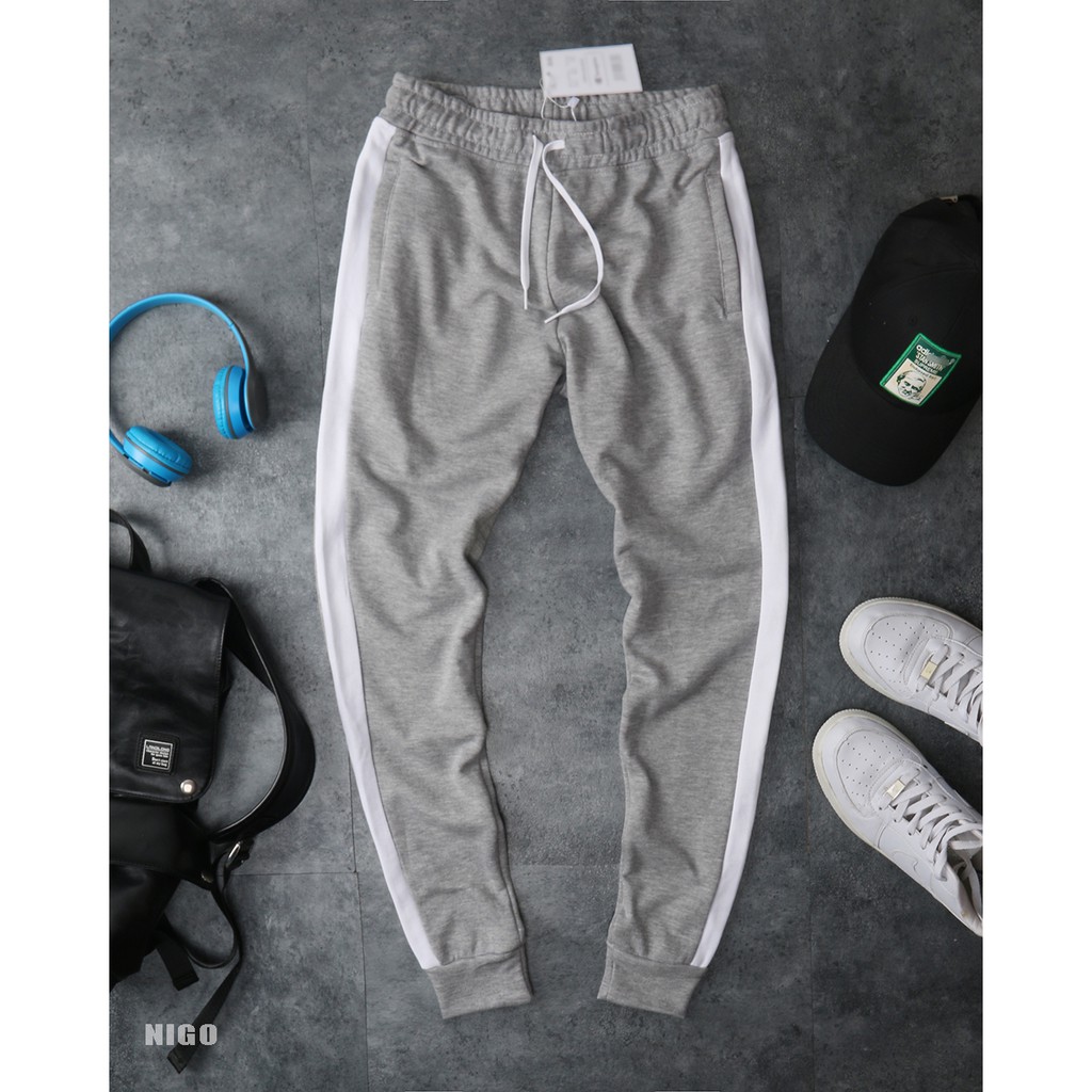 Quần Jogger nam line thun dây kéo túi champ | BigBuy360 - bigbuy360.vn