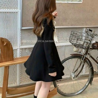 Đầm dài tay thắt nơ