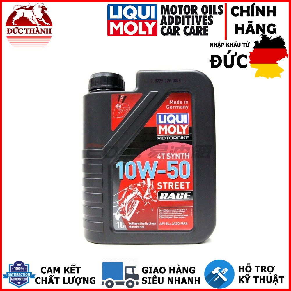 Nhớt Liqui Moly dành cho mô tô phân khối lớn Racing 10w50 1502 1 lít ( tặng kèm chai Súc rửa động cơ xe máy Liqui Moly )