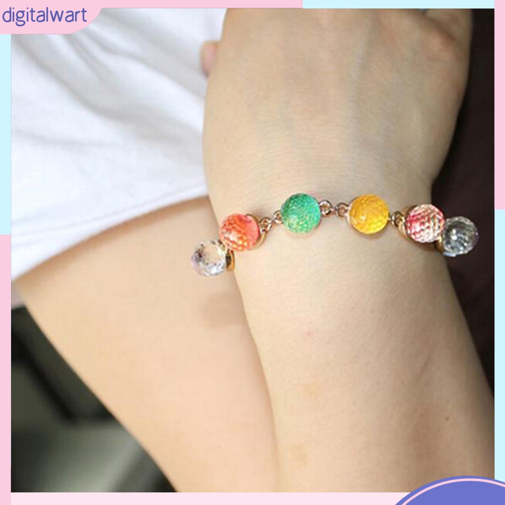 Vòng tay gắn hạt bi nhiều màu cho nữ