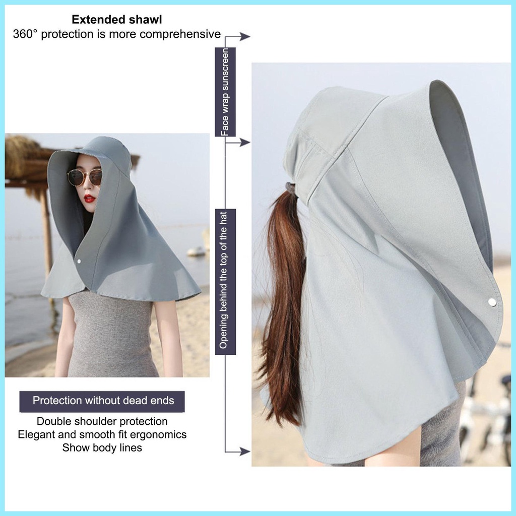 Nón Vành Rộng Bảo Vệ Cổ Thời Trang Mùa Hè Cho Nữ