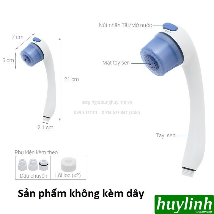 Thiết bị máy lọc nước tại vòi sen tắm Cleansui ES201W - Nhật Bản