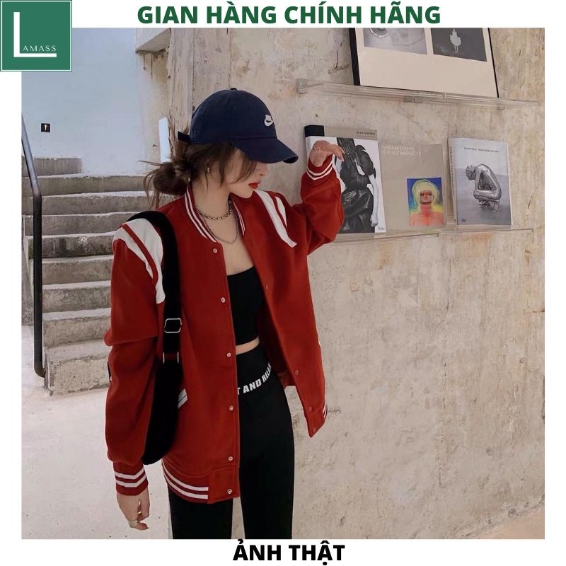Áo khoác nam bomber Teddy Bóng Chày Sơn Tùng - Áo Khoác Chất Liệu Nỉ dày Mềm Giữ Ấm Thời Trang Unisex - LAMASS
