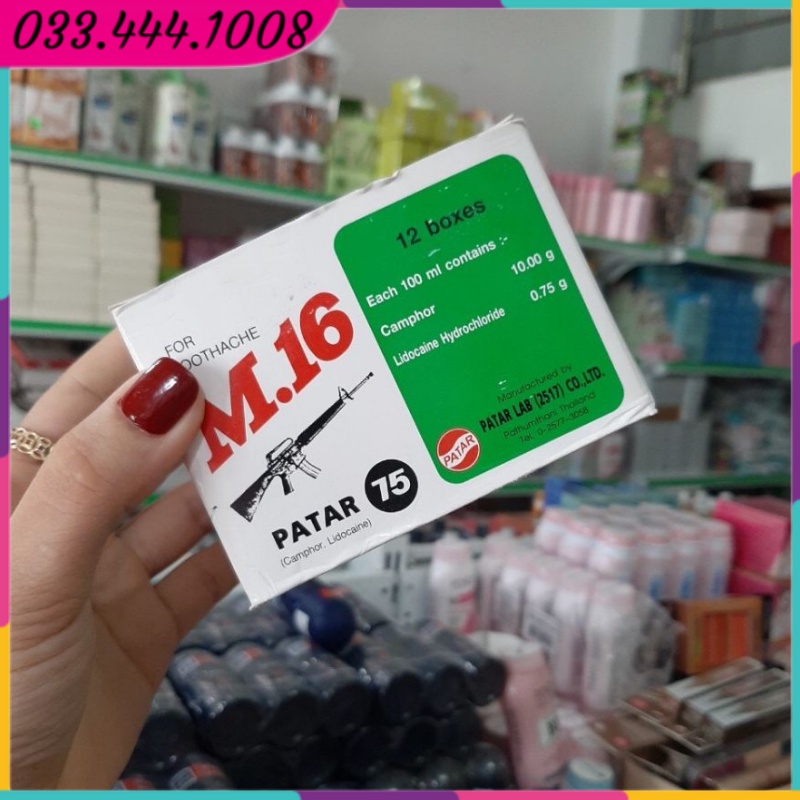 Dầu Bôi Giảm Đau Răng Patar M16 Thái Lan 3ml - Gò Vấp