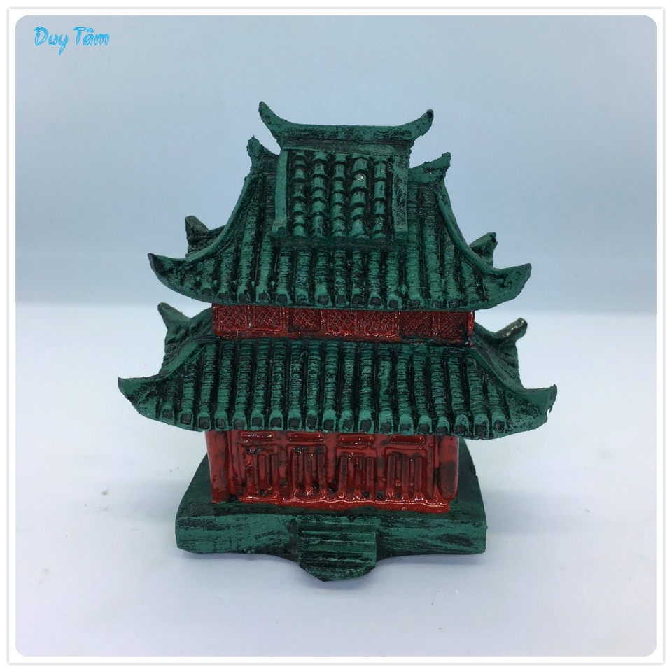 Tiểu cảnh mini, sen đá, bể cá, thủy sinh, non bộ, thác nước, trang trí terrarium, sân vườn. TC012- Mô hình nhà cổ trấn.