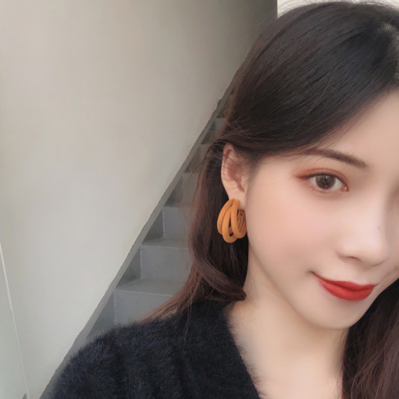 Bông tai kiểu chữ C phong cách cổ điển thanh lịch dành cho nữ
