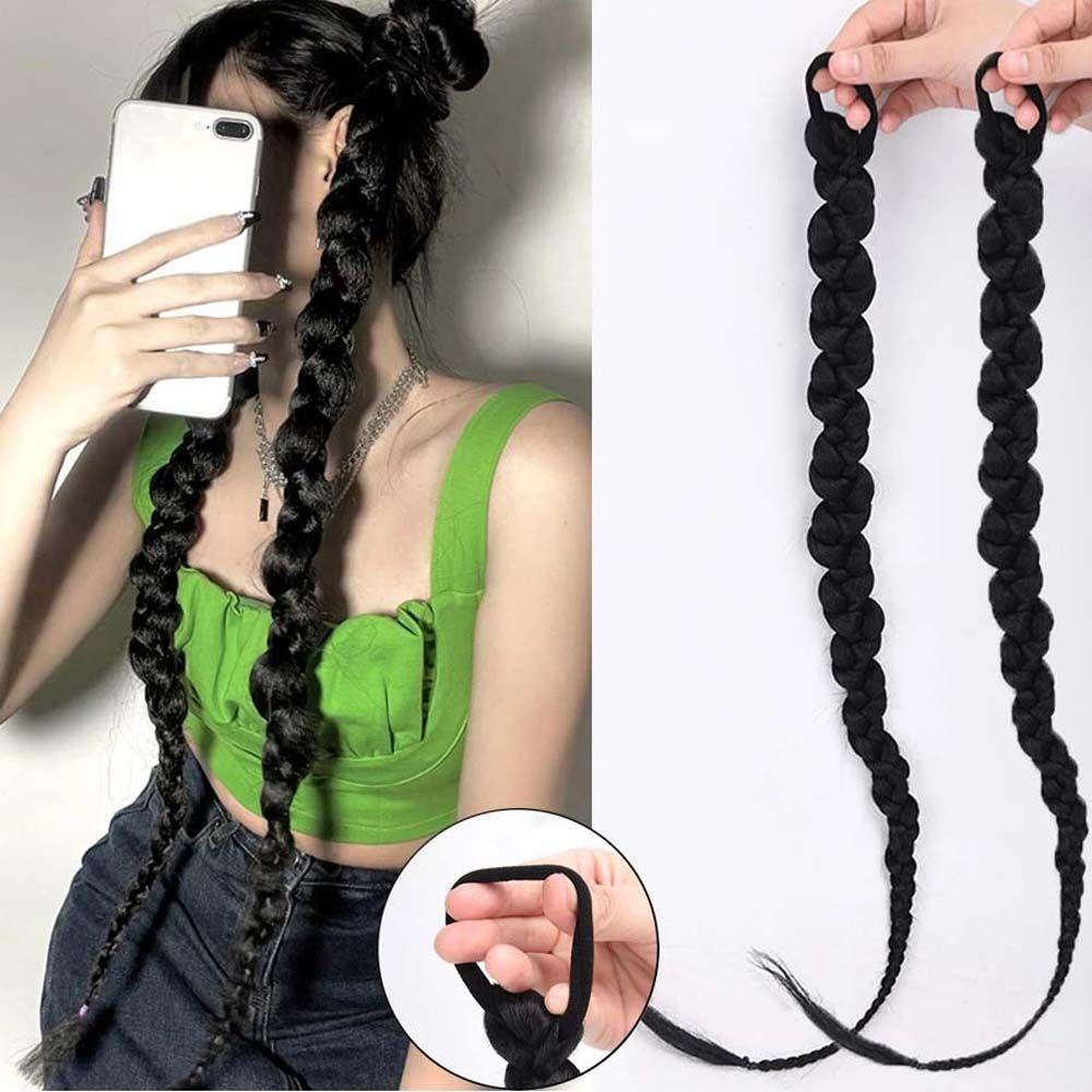 Bím Tóc Giả Kiểu Thắt Bím Bằng Sợi Chịu Nhiệt Độ Cao Thời Trang Cho Nữ MXGOODS