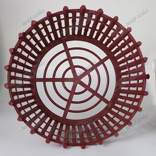 Chậu nhựa giả gỗ phi 30 có nan phụ chuyên dùng trồng Lan