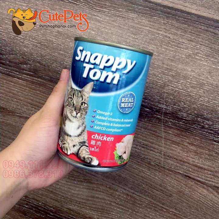 Pate lon cho mèo lớn Snappy Tom 400g - Phụ kiện thú cưng Hà Nội