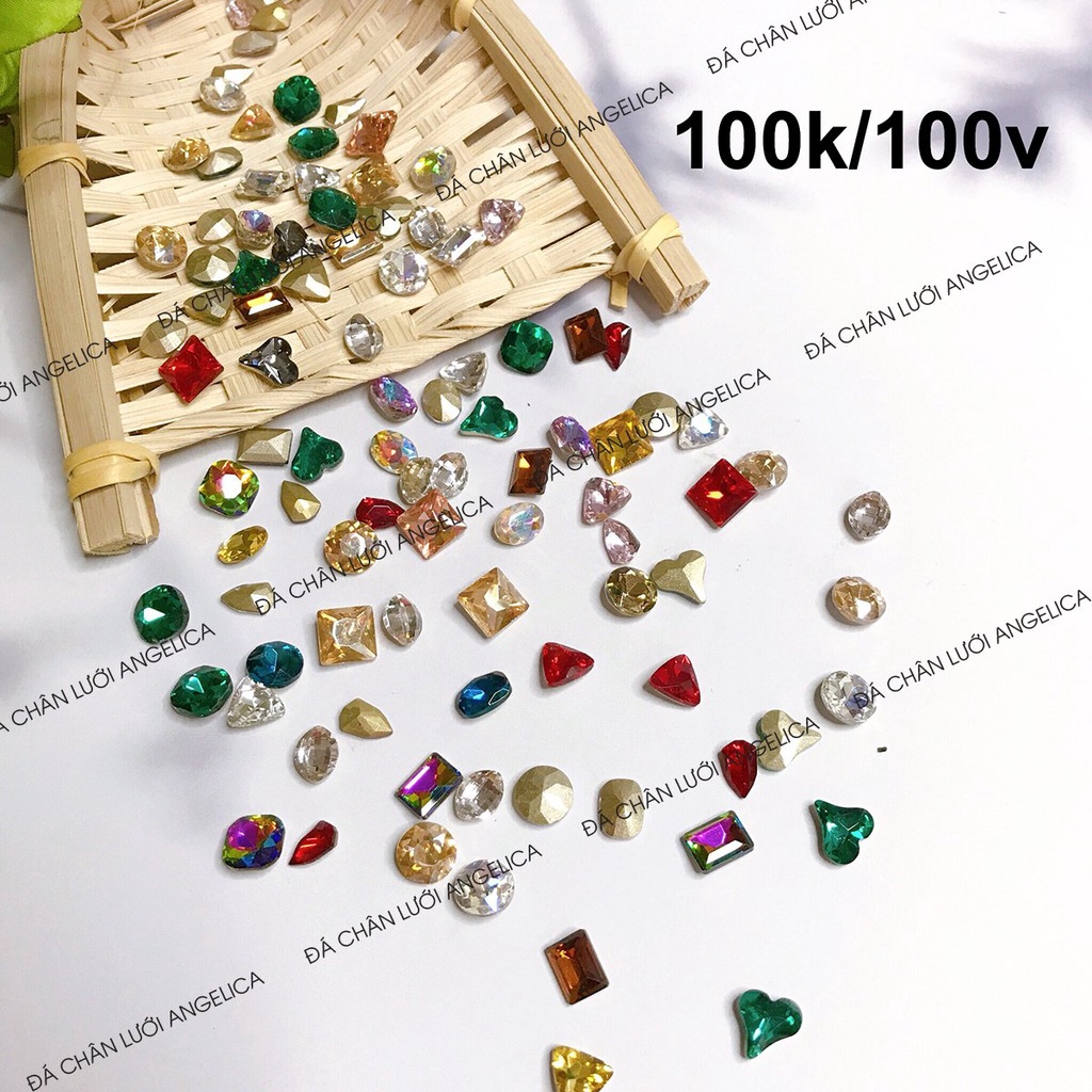 Set Đá Khối Nail Mix 7 màu Trang Trí Móng ANGELICA SKM100V-100k