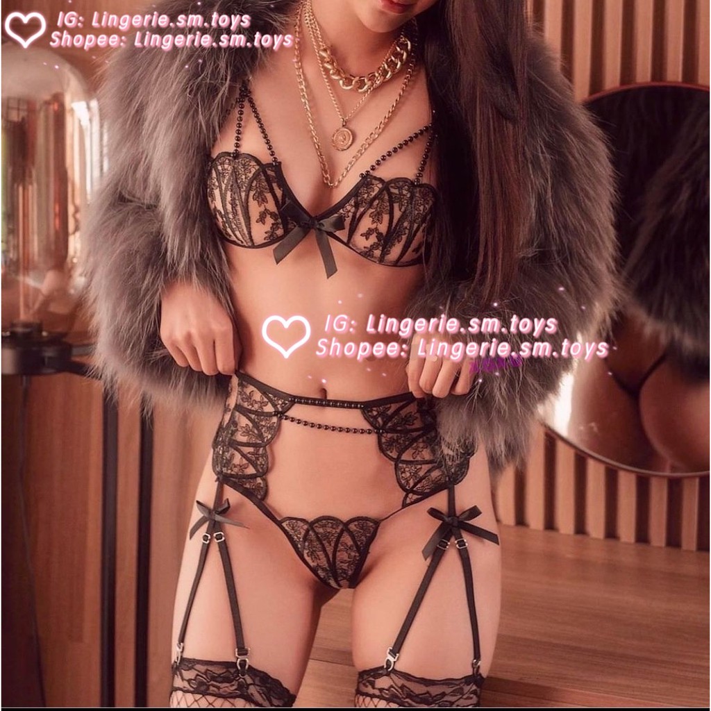 Mã MY9835 Cúp Ngực Ren Ngọc Đen <VIDEO+ẢNH THẬT>- Nội Y Sexy - Đồ Lót Ren Hoa Gợi Cảm -Cosplay Sexy | BigBuy360 - bigbuy360.vn