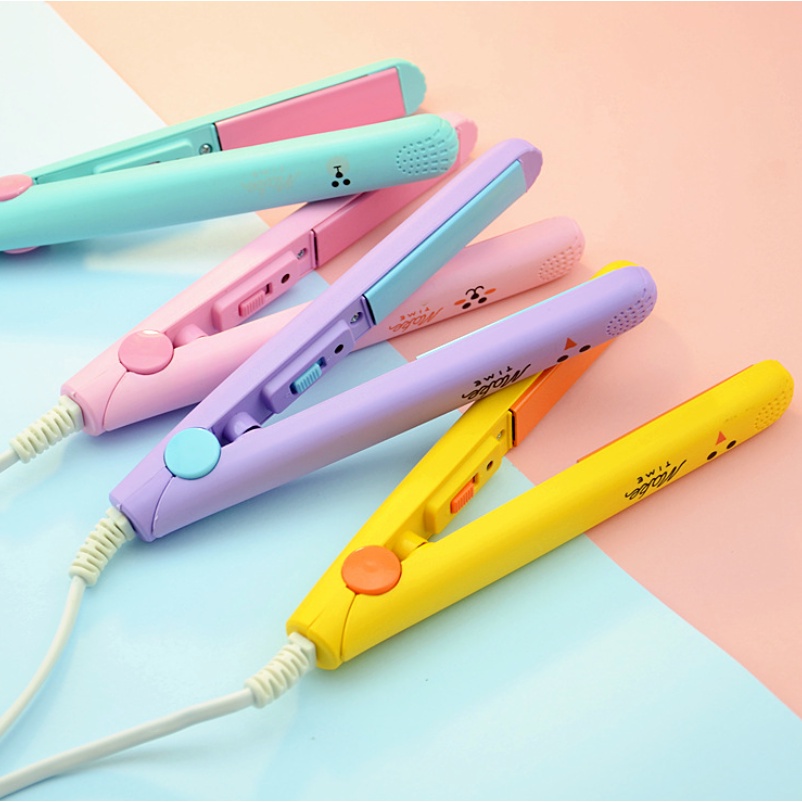 [Hàng mới về] Máy duỗi tóc mini cầm tay bằng nhựa mềm dùng ướt và khô tiện dụng