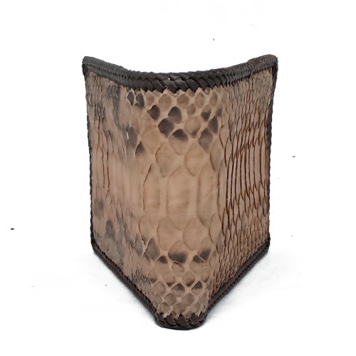 Bóp nam Huy Hoàng da trăn đan viền màu nâu hồng HP2315