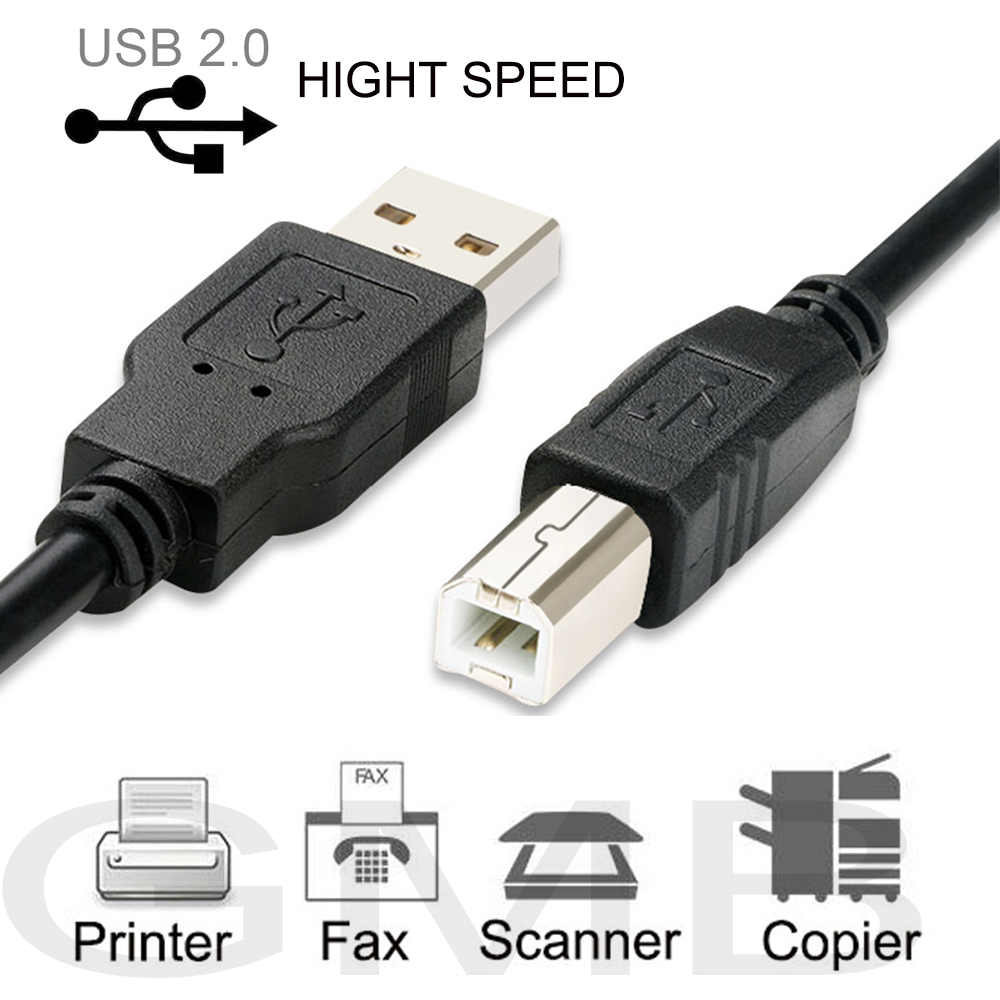 Dây Cáp Usb 2.0 Loại A Tốc Độ Cao Cho Máy In Canon Brother Samsung Hp Epson 3feet 1m