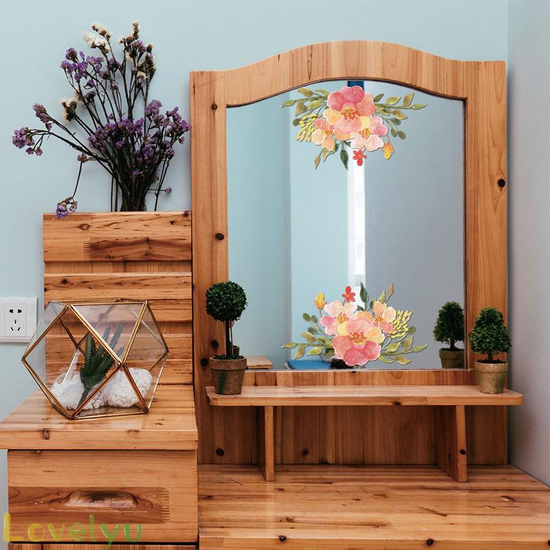 Sticker dán tường trang trí bằng PVC họa tiết hoa xinh xắn 20x30cm