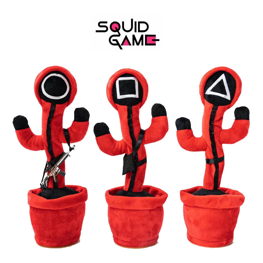 Cây Sương Rồng Squid Game Nhảy Múa Chơi Trò Con Mực Nhại Giọng Phát Nhạc