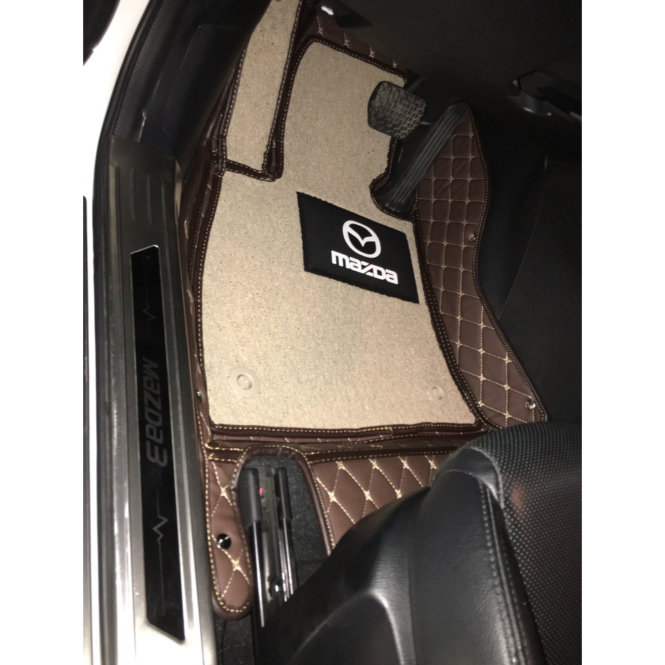 Bộ rối lót chân thảm sàn 5D dành cho xe 5 chỗ Mazda 2S, 2, 3, 3S, 6, CX-5 dễ đàng vệ sinh, không ngấm nước