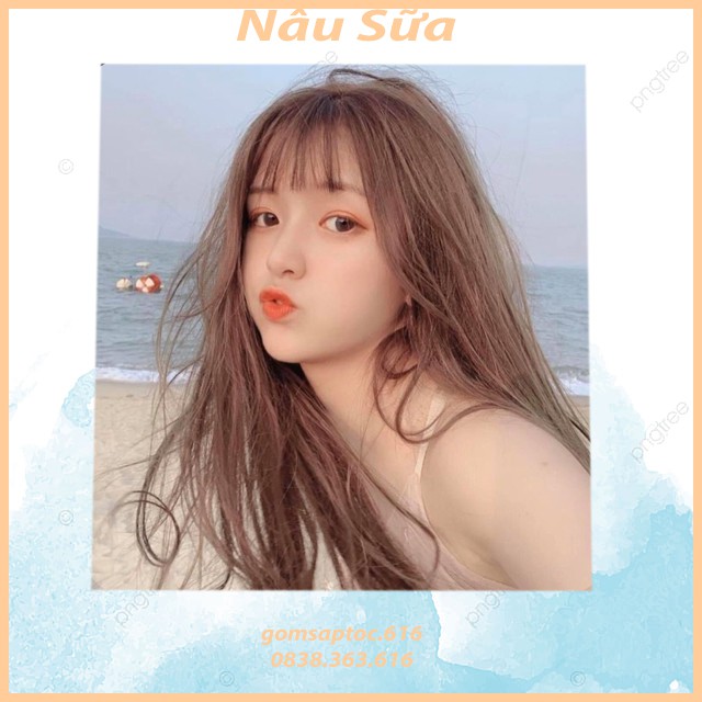 Thuốc nhuộm tóc Nâu sữa không tẩy LÊN TỪ NỀN TÓC ĐEN(TẶNG KÈM OXY TRỢ NHUỘM + GĂNG TAY VÀO MÀU) | BigBuy360 - bigbuy360.vn