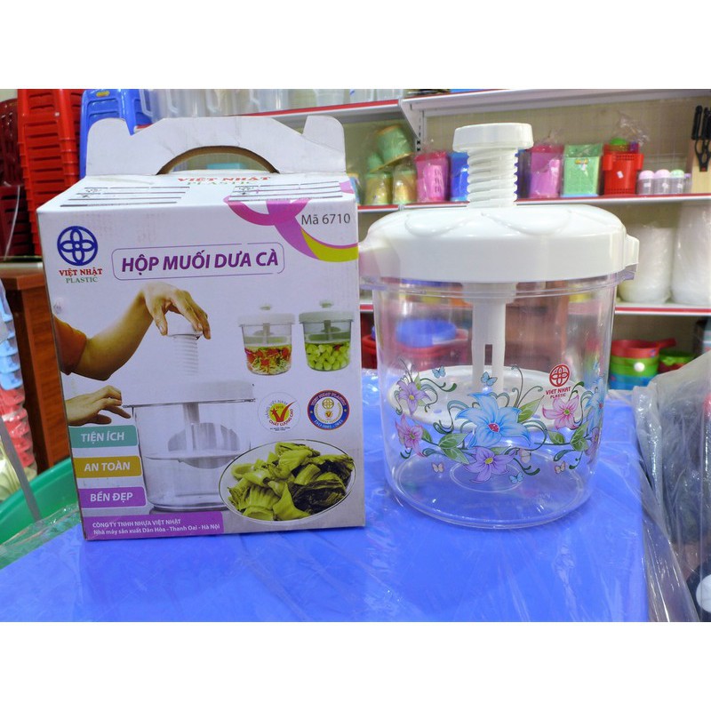 Hộp muối dưa cà nhựa PP Việt Nhật Loại to 5 lít - Soleil shop