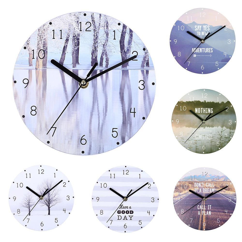 Hanging Wall Clock European Style Portable Hook Home Office Living Bedroom Watch