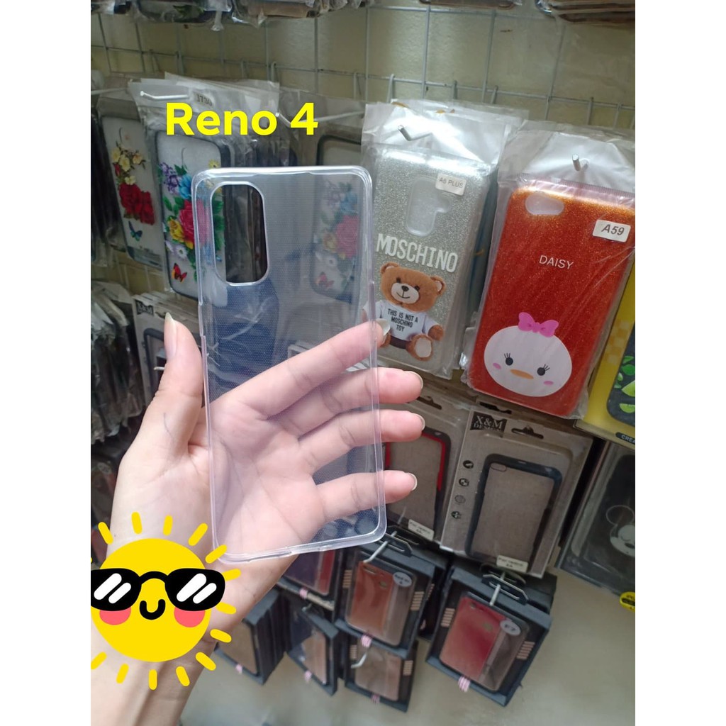 Ốp lưng silicon dẻo trong suốt  Oppo Reno 4/ Reno 4 Pro