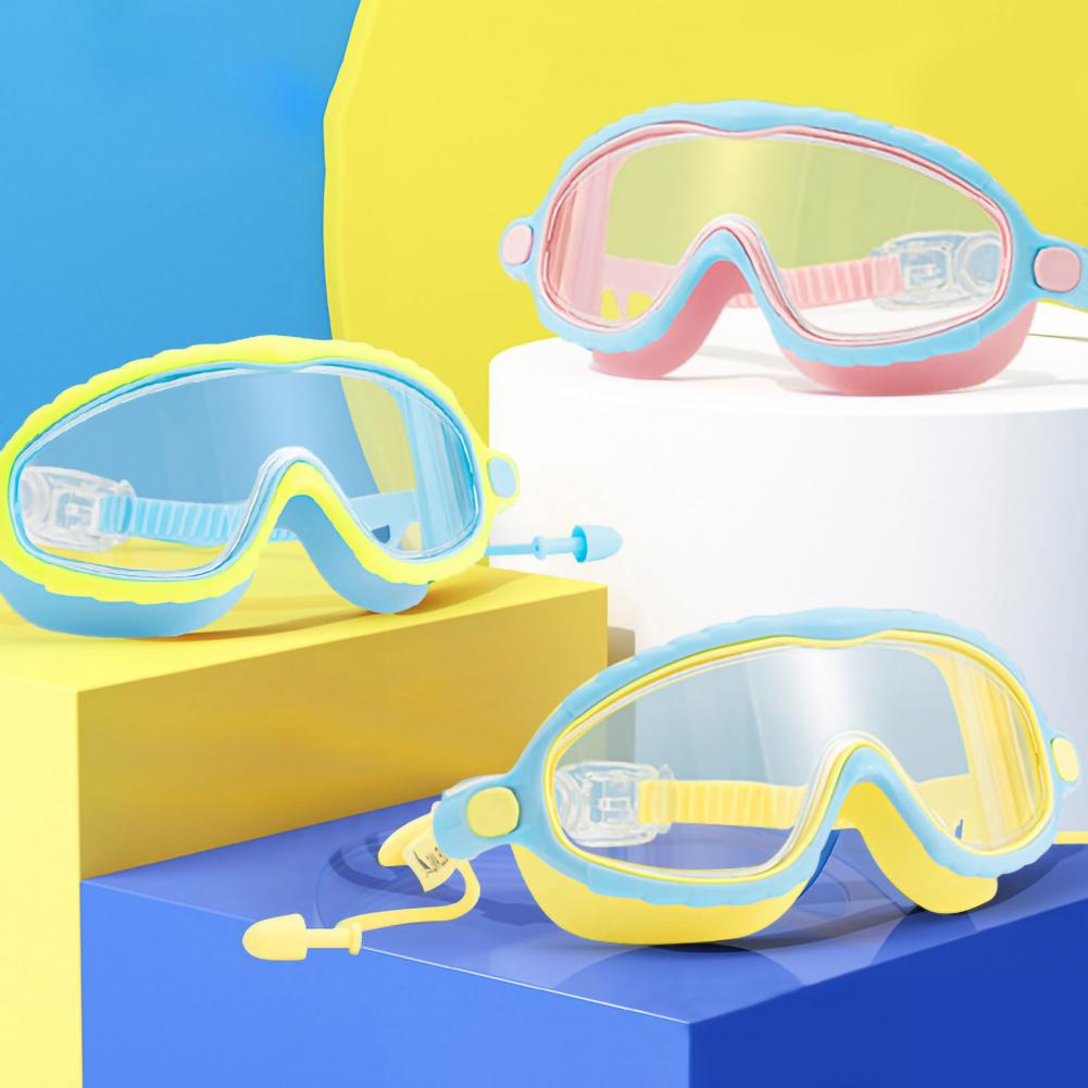 [Hàng HOT] Kính bơi trẻ em không gọng + kèm nút bịt tai góc siêu rộng Chống Nước Và Sương Mù Trong Suốt【Southdakota051】