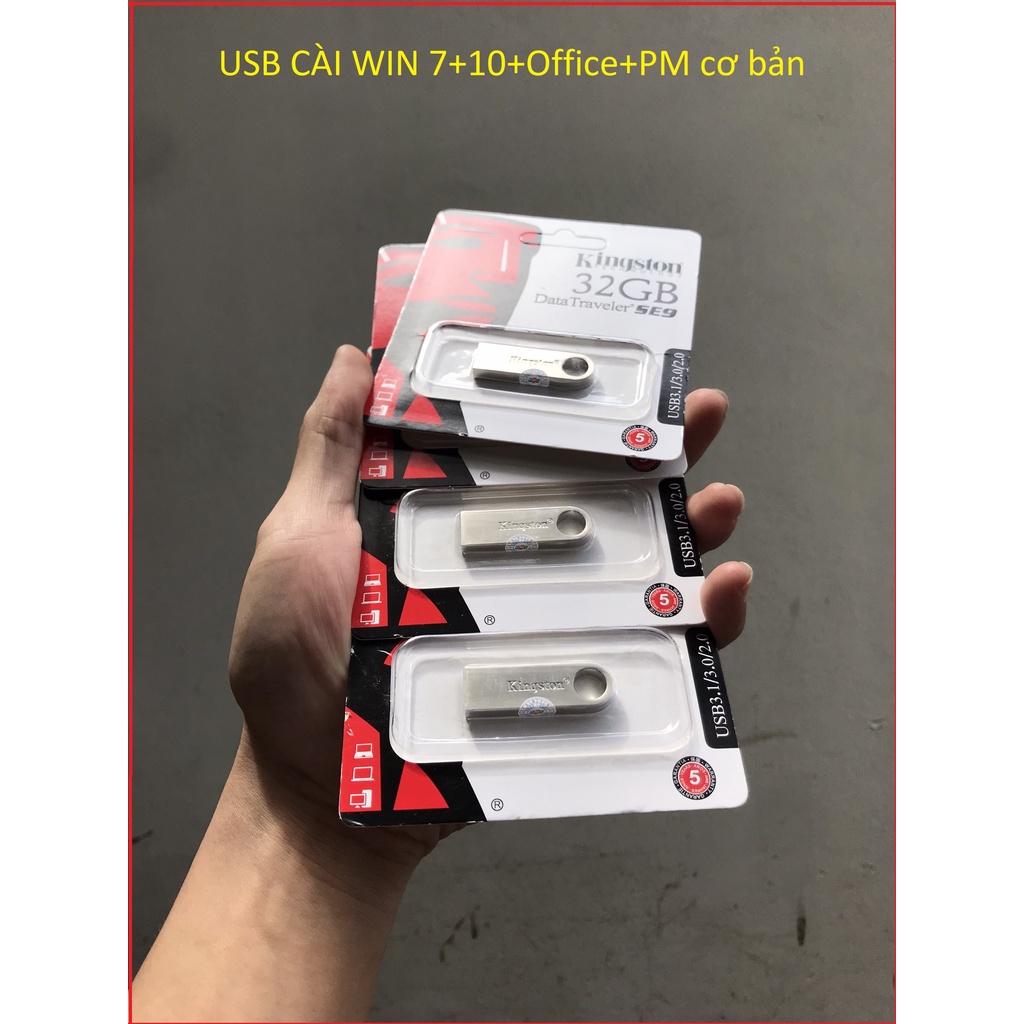 USB Cài Win 7+10 bản thủ công. Tuổi thọ cao. Kingston vỏ nhôm 32G. | BigBuy360 - bigbuy360.vn