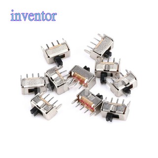 Set 10 Công Tắc Dọc Ss12D07 Mini 1p2t 3 Pin Smd Pcb Dpdt Tiện Dụng Chất Lượng Cao