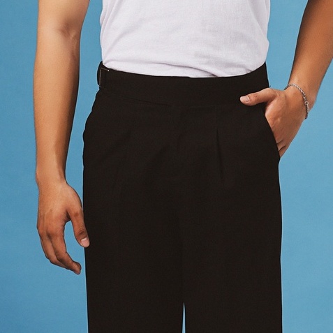 QUẦN ÂU ỐNG SUÔNG VẢI KAKI THUN CO GIÃN SIÊU HACK DÁNG LƯNG KHOEN GÀI RÚT MÀU ĐEN BE | GIRAN